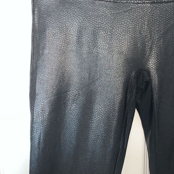 Spanx Foiled Snakeskin Leather Leggings - Picture 4 of 7